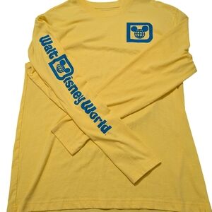 Disney Kids Long Sleeve Tee in Yellow with Blue Graphics